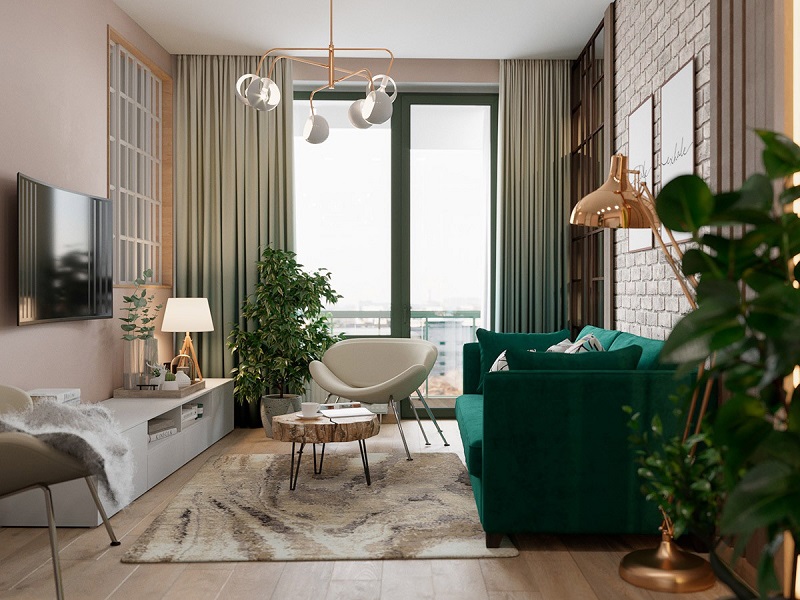 Cây xanh trong nhà cho nội thất căn hộ cực đẹp phủ xanh không gian sống